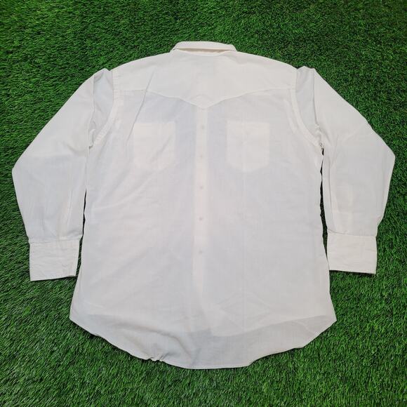 VTG 90s Wrangler "Made in USA" Cowboy Cut Western Shirt XL (Tagged 17x35) - Picture 4 of 7